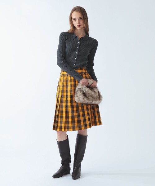 FRED PERRY(フレッドペリー)の「【別注】FRED PERRY / チェック スカート(スカート・レディース・ホワイト系その他/イエロー系その他・8/10)」の7枚目の写真