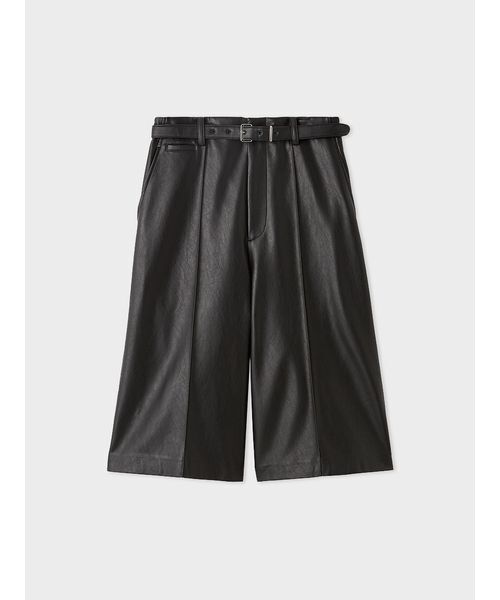 MIESROHE(ミースロエ)の「ベルトセットシンセティックレザーバミューダパンツ(その他パンツ・レディース・ブラック/ダークブラウン・0/1)」の7枚目の写真