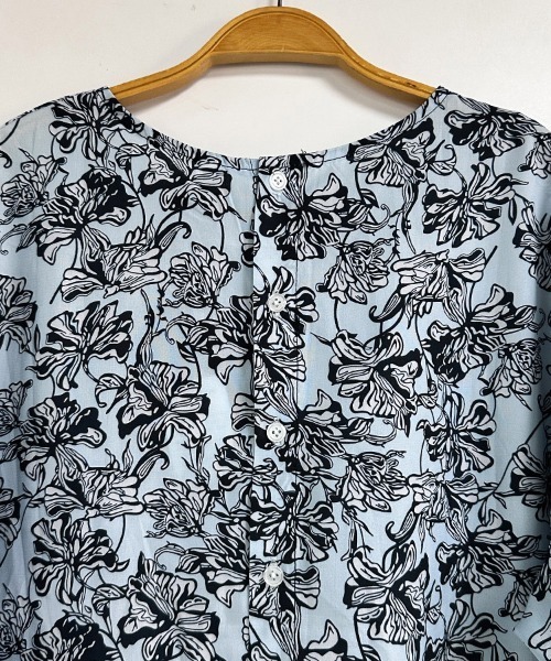 ONEP STAR（ワンピスター）の「花柄リボン付き半袖ブラウス（シャツ/ブラウス・レディース・ブルー・MEDIUM/LARGE/X-LARGE）」の12枚目の写真