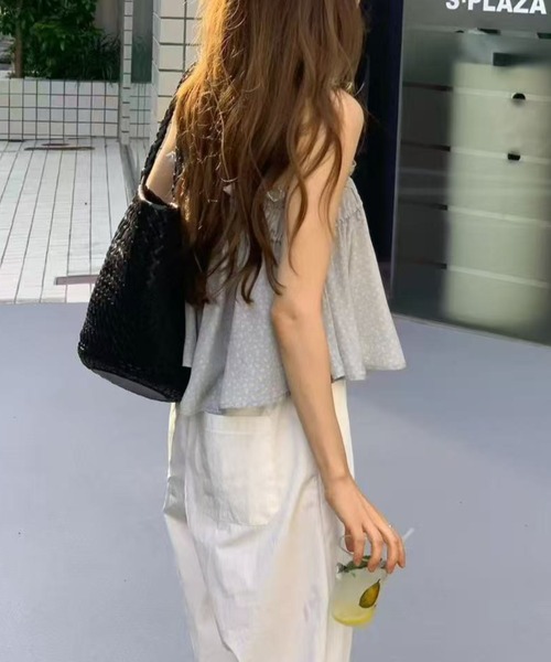 FAVORITO(ファヴォリート)の「花柄キャミソール(キャミソール・レディース・グレー/オフホワイト・F)」の19枚目の写真