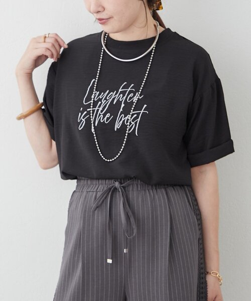 Remind me and forever(リマインドミーアンドフォーエバー)の「【Tシャツとブラウスの良いとこどり】アソート大人ブラウスT(Tシャツ/カットソー・レディース・ブラウン/オフホワイト/チャコールグレー/ブラック・FREE)」の21枚目の写真