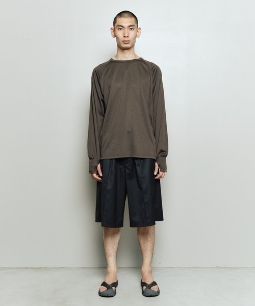 bal(バル)の「COTTON TWILL OVER SIZED BERMUDA SHORT(その他パンツ・メンズ・チェック/ブラック/ブラウン・3/2/1)」の2枚目の写真