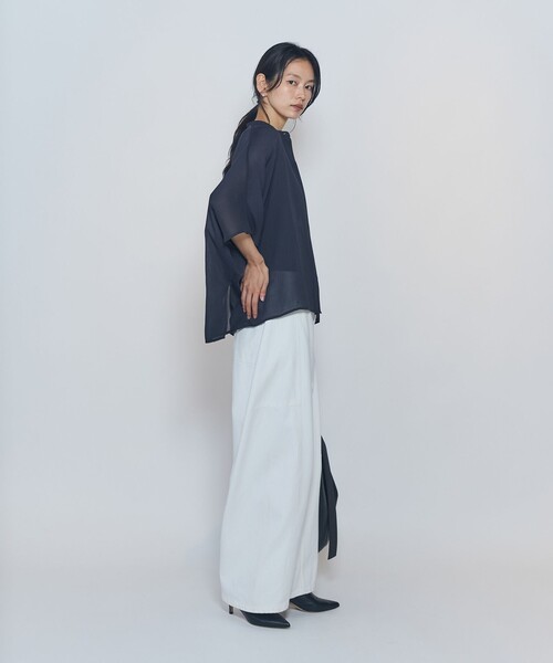 1er Arrondissement(プルミエアロンディスモン)の「スタンドカラーボイルシャツ(シャツ/ブラウス・レディース・ブラック系その他3/ブラウン系その他5・36/38)」の8枚目の写真