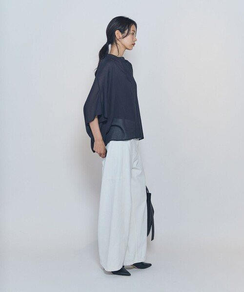 1er Arrondissement(プルミエアロンディスモン)の「スタンドカラーボイルシャツ(シャツ/ブラウス・レディース・ブラック系その他3/ブラウン系その他5・36/38)」の9枚目の写真
