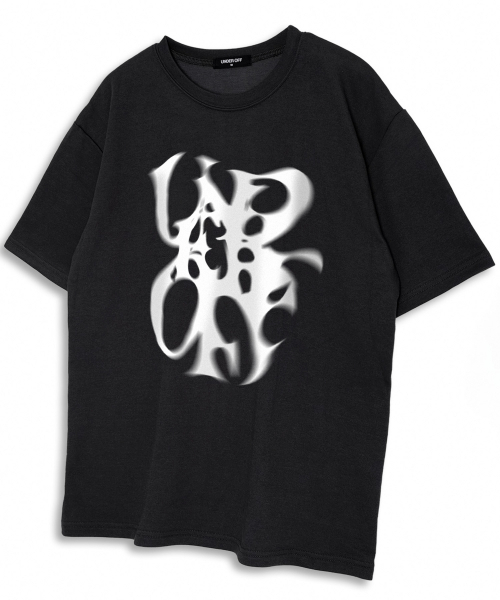 UNDEROFF(アンダーオフ)の「オーバーサイズクルーネックアンダーオフスモーク半袖Tシャツホワイト(Tシャツ/カットソー・レディース・ホワイト・X-LARGE/LARGE/MEDIUM/SMALL)」の4枚目の写真