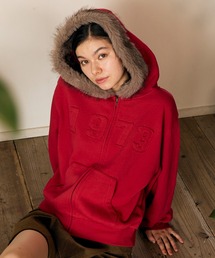 専用 ファー付き レッド パーカー ファー」に該当するパーカー（レッド/赤色系）ファッション通販 - ZOZOTOWN