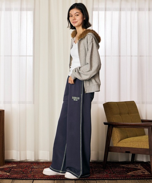RIKKA FEMME（リッカファム）の「RIKKA FEMME/リッカファム ジップアップ パーカー フーディー スウェット 裏毛 ファー付き ロゴ刺繍 RF6F-1202（パーカー・レディース・ホワイト/レッド/グレー・FREE）」の17枚目の写真
