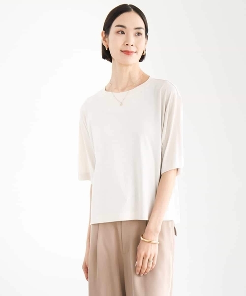 MICHEL KLEIN(ミッシェル・クラン)の「ヴィンテージライクボックスTシャツ(Tシャツ/カットソー・レディース・ネイビー/ブラック/アイボリー・38)」の19枚目の写真