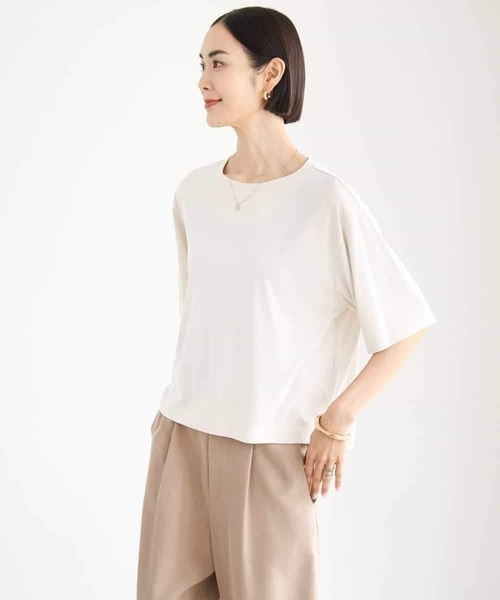 MICHEL KLEIN(ミッシェル・クラン)の「ヴィンテージライクボックスTシャツ(Tシャツ/カットソー・レディース・ネイビー/ブラック/アイボリー・38)」の20枚目の写真