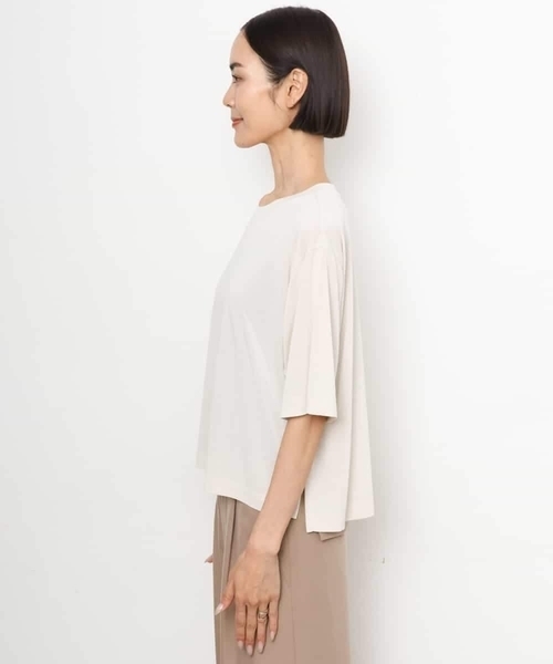 MICHEL KLEIN(ミッシェル・クラン)の「ヴィンテージライクボックスTシャツ(Tシャツ/カットソー・レディース・ネイビー/ブラック/アイボリー・38)」の8枚目の写真