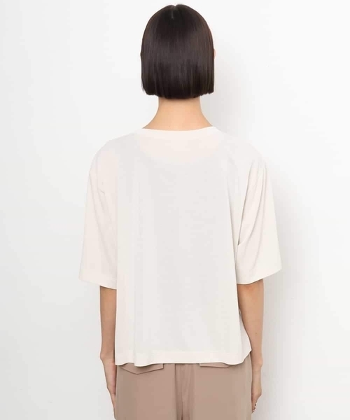 MICHEL KLEIN(ミッシェル・クラン)の「ヴィンテージライクボックスTシャツ(Tシャツ/カットソー・レディース・ネイビー/ブラック/アイボリー・38)」の9枚目の写真