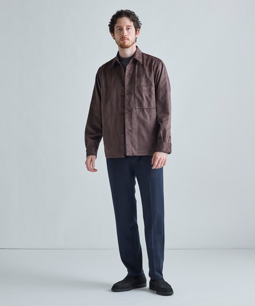 MEN'S BIGI（メンズビギ）の「アクティブテーラー シルケットスムース UネックロングTシャツ［シルケット加工/抗菌防臭/帯電防止］（Tシャツ/カットソー・メンズ・ホワイト/ブラック/グレー・01/05/04/03/02）」の8枚目の写真