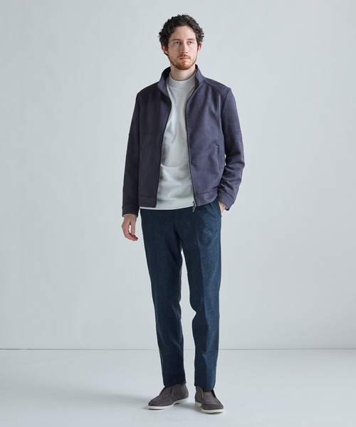 MEN'S BIGI（メンズビギ）の「アクティブテーラー シルケットスムース UネックロングTシャツ［シルケット加工/抗菌防臭/帯電防止］（Tシャツ/カットソー・メンズ・ホワイト/ブラック/グレー・01/05/04/03/02）」の7枚目の写真