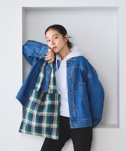BEAUTY&YOUTH UNITED ARROWS(ビューティーアンドユースユナイテッドアローズ)の「チェック パッカブル トートバッグ(トートバッグ・レディース・ブラウン/レッド/ケリーグリーン・FREE)」の12枚目の写真