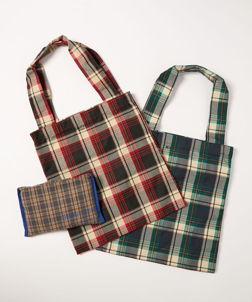 BEAUTY&YOUTH UNITED ARROWS(ビューティーアンドユースユナイテッドアローズ)の「チェック パッカブル トートバッグ(トートバッグ・レディース・ブラウン/レッド/ケリーグリーン・FREE)」の13枚目の写真