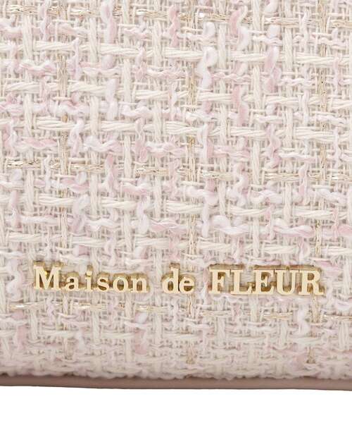 Maison de FLEUR(メゾンドフルール)の「スカーフ付きツイードスクエアトート(ハンドバッグ・レディース・ブラック/ライトピンク・FREE)」の20枚目の写真