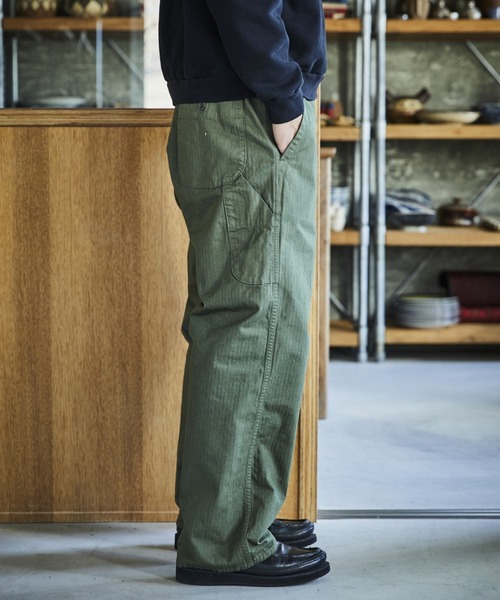 orSlow(オアスロウ)の「orSlow/オアスロウ WIDE FIT FRENCH WORK PANTS ワイドフィット フレンチワークパンツ 2026年 夏 夏服 秋服(チノパンツ・メンズ・カーキ・2/4/3)」の13枚目の写真