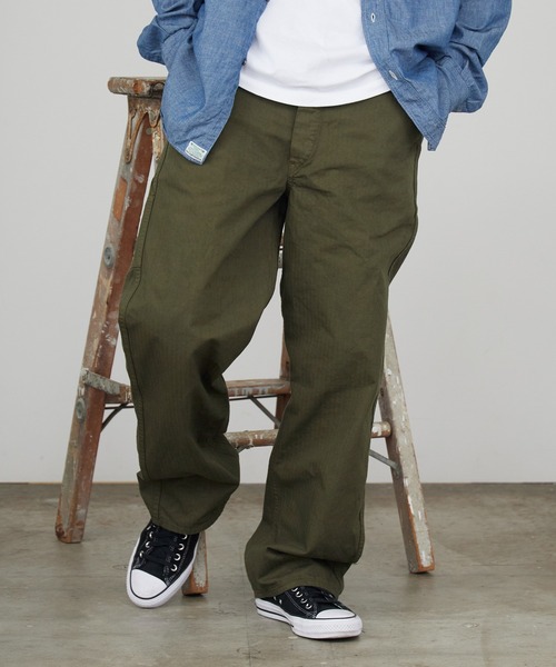 orSlow(オアスロウ)の「orSlow/オアスロウ WIDE FIT FRENCH WORK PANTS ワイドフィット フレンチワークパンツ 2026年 夏 夏服 秋服(チノパンツ・メンズ・カーキ・2/4/3)」の9枚目の写真