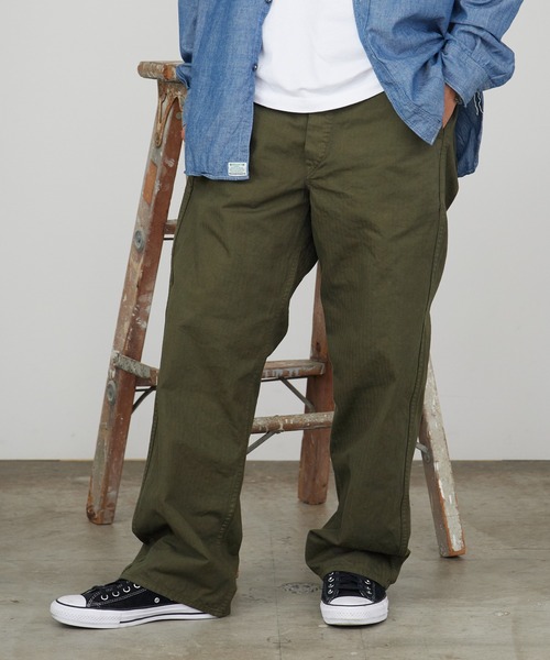 orSlow(オアスロウ)の「orSlow/オアスロウ WIDE FIT FRENCH WORK PANTS ワイドフィット フレンチワークパンツ 2026年 夏 夏服 秋服(チノパンツ・メンズ・カーキ・2/4/3)」の8枚目の写真