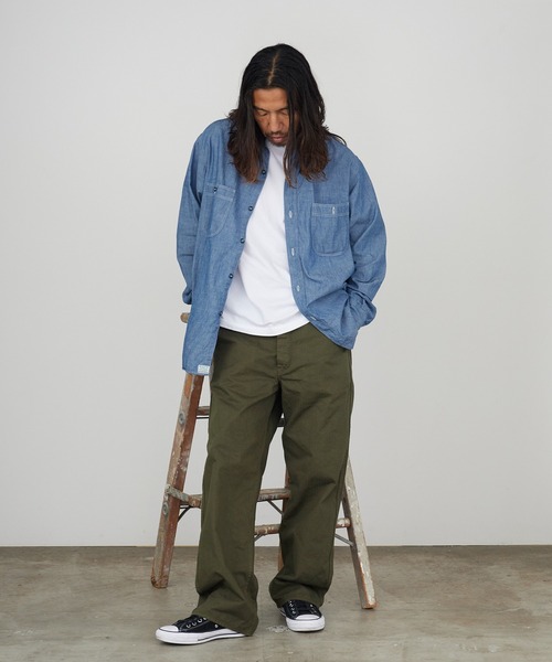 orSlow(オアスロウ)の「orSlow/オアスロウ WIDE FIT FRENCH WORK PANTS ワイドフィット フレンチワークパンツ 2026年 夏 夏服 秋服(チノパンツ・メンズ・カーキ・2/4/3)」の6枚目の写真