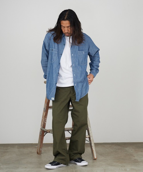 orSlow(オアスロウ)の「orSlow/オアスロウ WIDE FIT FRENCH WORK PANTS ワイドフィット フレンチワークパンツ 2026年 夏 夏服 秋服(チノパンツ・メンズ・カーキ・2/4/3)」の5枚目の写真