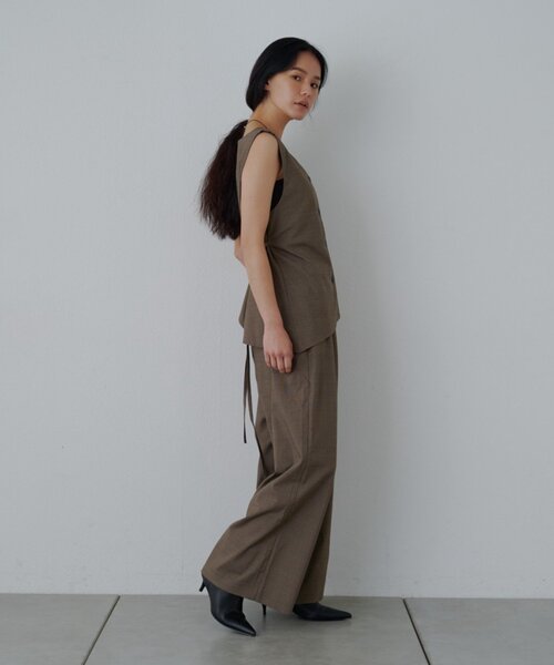 SHENERY（シーナリー）の「【SET UP】グレンチェックワイドパンツ（その他パンツ・レディース・チャコールグレー/ブラウン・38/36）」の8枚目の写真