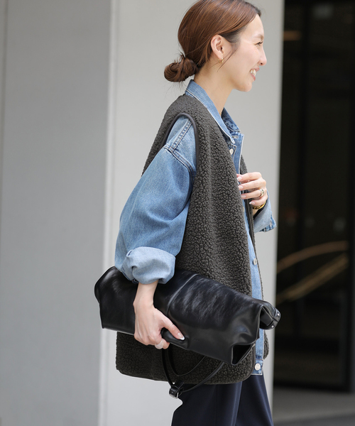 Champion(チャンピオン)の「《追加/新色》別注【Champion/チャンピオン】ボアフリースベスト(その他アウター・レディース・チャコールグレー/ブラウン・FREE)」の10枚目の写真
