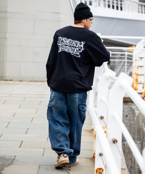 DC SHOES(ディーシーシューズ)の「DC SHOES メンズ 26 HIDDEN LS ロンT 【2026年秋冬モデル】/バックプリント長袖ロンT(Tシャツ/カットソー・メンズ・ホワイト×ブルー/ブラック×ホワイト/ブラック系その他/ホワイト系その他・MEDIUM/LARGE/X-LARGE)」の10枚目の写真