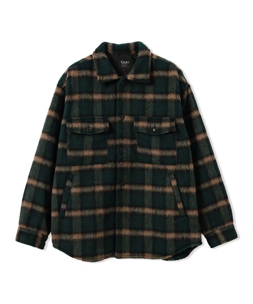 BEAMS HEART(ビームスハート)の「オンブレチェック CPO シャツジャケット(シャツ/ブラウス・メンズ・ダークグリーン/ナチュラル・SMALL/LARGE/MEDIUM)」の8枚目の写真