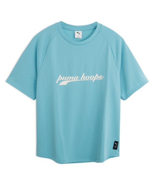 PUMA(プーマ)の「PUMA プーマ メンズ バスケットボール シンプル ビッグ ロゴ 半袖 Tシャツ(Tシャツ/カットソー・メンズ・ブラック系/アクア/モスグリーン/ホワイト・X-LARGE/LARGE/MEDIUM)」の4枚目の写真