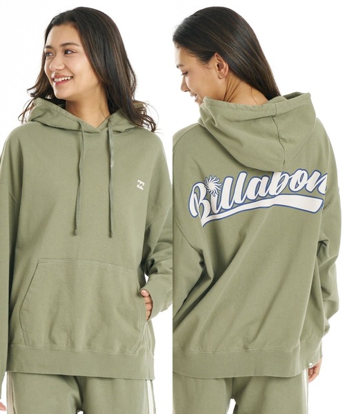 BILLABONG（ビラボン）の「BILLABONG ウィメンズ SURF CAMP HERITAGE PULL HOODIE パーカー 【2026年秋冬モデル】/ビラボンバックプリントフーディー(セットアップタイプ可能)（パーカー・レディース・イエロー系その他/ブルー系その他/エメラルド・MEDIUM）」の2枚目の写真