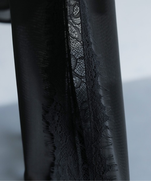 &g'aime(アンジェム)の「【&g'aime 】レースラインシアートップス Lace Line Sheer Top(シャツ/ブラウス・レディース・ブラック/ホワイト/ブラウン・FREE)」の19枚目の写真