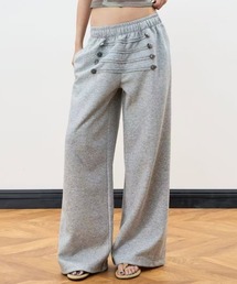 ダブルボタンデザインスウェットパンツ