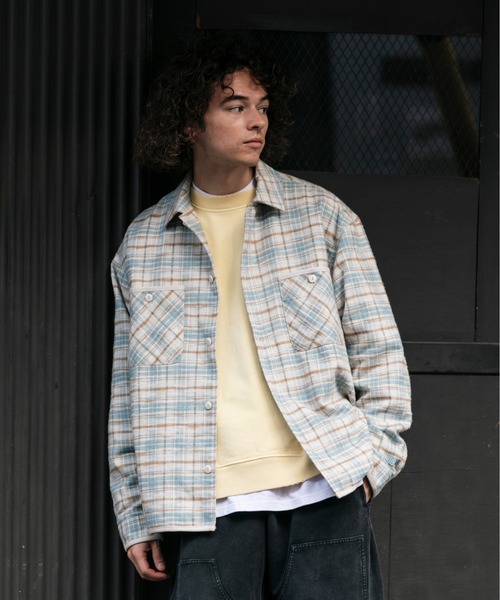 UNION(UNION TOKYO)(ユニオン)の「UNION TOKYO HOMESTEAD FLANNEL SHIRT ユニオントーキョー シャツ(シャツ/ブラウス・メンズ・ホワイト×ブルー/レッド・XL/L/M/S)」の2枚目の写真