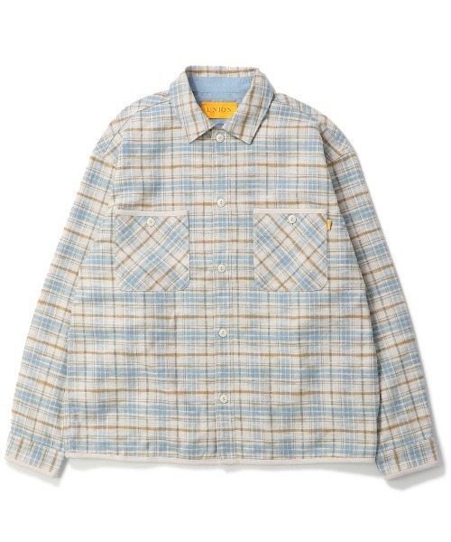 UNION(UNION TOKYO)(ユニオン)の「UNION TOKYO HOMESTEAD FLANNEL SHIRT ユニオントーキョー シャツ(シャツ/ブラウス・メンズ・ホワイト×ブルー/レッド・XL/L/M/S)」の8枚目の写真