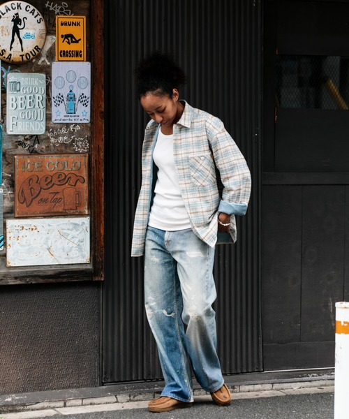 UNION(UNION TOKYO)(ユニオン)の「UNION TOKYO HOMESTEAD FLANNEL SHIRT ユニオントーキョー シャツ(シャツ/ブラウス・メンズ・ホワイト×ブルー/レッド・XL/L/M/S)」の11枚目の写真