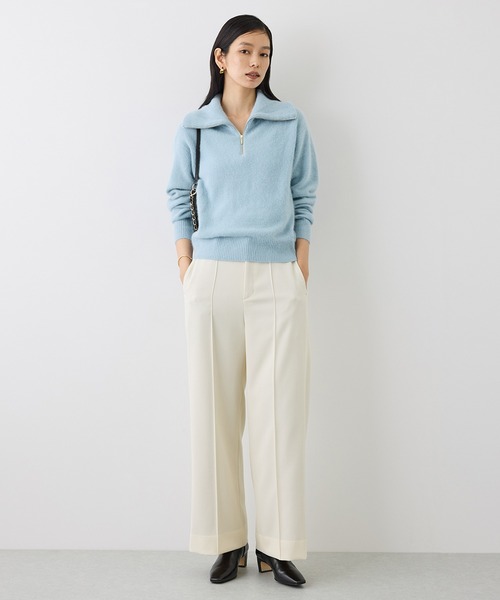 ROPE'（ロペ）の「フォックスカシミヤハーフジップニット（ニット/セーター・レディース・ベージュ/サックスブルー/ブラウン/ネイビー・38）」の8枚目の写真