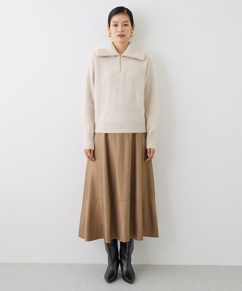 ROPE'（ロペ）の「フォックスカシミヤハーフジップニット（ニット/セーター・レディース・ベージュ/サックスブルー/ブラウン/ネイビー・38）」の10枚目の写真