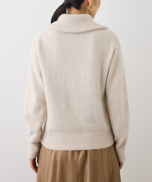 ROPE'（ロペ）の「フォックスカシミヤハーフジップニット（ニット/セーター・レディース・ベージュ/サックスブルー/ブラウン/ネイビー・38）」の13枚目の写真