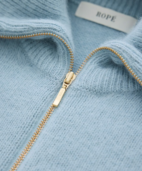 ROPE'（ロペ）の「フォックスカシミヤハーフジップニット（ニット/セーター・レディース・ベージュ/サックスブルー/ブラウン/ネイビー・38）」の20枚目の写真