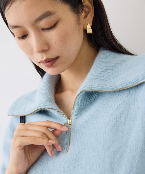 ROPE'（ロペ）の「フォックスカシミヤハーフジップニット（ニット/セーター・レディース・ベージュ/サックスブルー/ブラウン/ネイビー・38）」の21枚目の写真