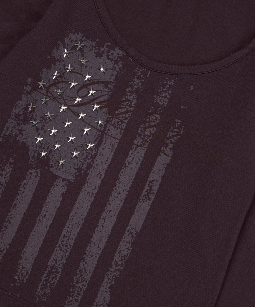 GILAARCHIVE(ギラアーカイブ)の「USA STAR CROP LONG SLEEVE_PURPLE(Tシャツ/カットソー・レディース・その他・FREE)」の6枚目の写真