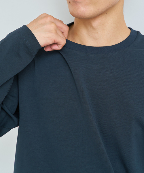 B.C STOCK(ベーセーストック)の「32G PONTE L/S TEE(Tシャツ/カットソー・メンズ・ブラック/ホワイト/チャコールグレー/ネイビー・MEDIUM/SMALL/LARGE/X-LARGE)」の13枚目の写真