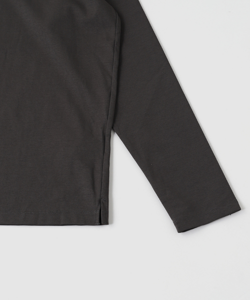 B.C STOCK(ベーセーストック)の「32G PONTE L/S TEE(Tシャツ/カットソー・メンズ・ブラック/ホワイト/チャコールグレー/ネイビー・MEDIUM/SMALL/LARGE/X-LARGE)」の16枚目の写真