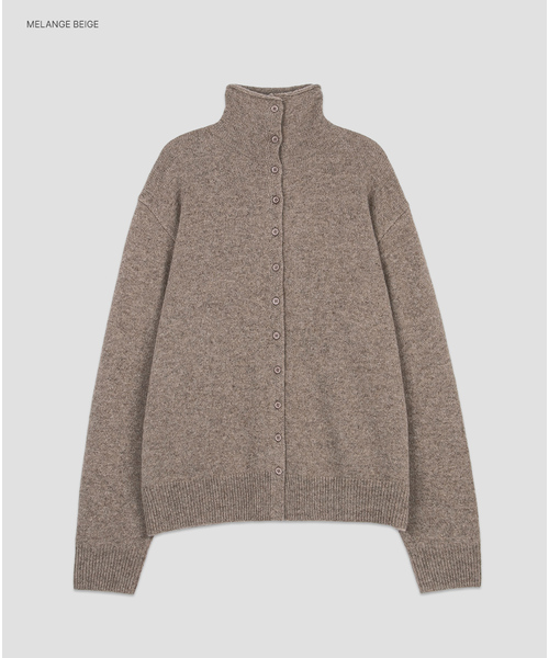 ATELIER NAIN(アトリエナイン)の「(CD-2277)YAK&WOOL HIGH NECK 2-WAY CARDIGAN(カーディガン/ボレロ・レディース・グレー/バーガンディー・FREE)」の1枚目の写真