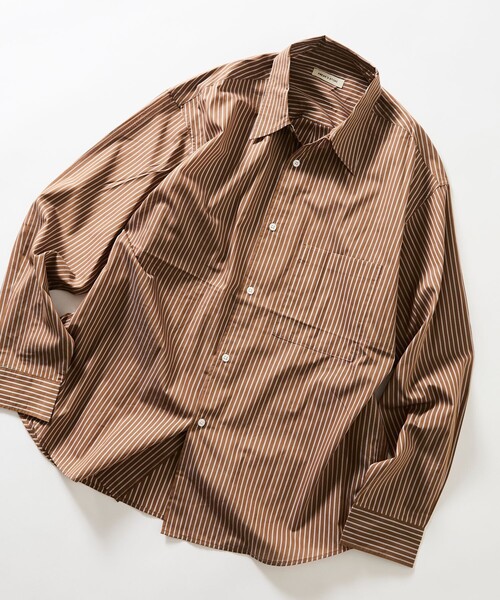 FREAK'S STORE(フリークスストア)の「限定展開 REGULAR COLLAR BOX CUT STRIPE SHIRT(シャツ/ブラウス・メンズ・サックスブルー/ブラウン/ホワイト/ブラック・LARGE/MEDIUM/SMALL)」の3枚目の写真