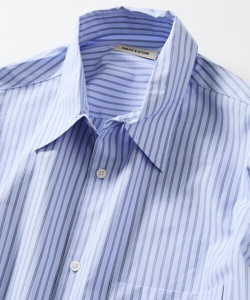 FREAK'S STORE(フリークスストア)の「限定展開 REGULAR COLLAR BOX CUT STRIPE SHIRT(シャツ/ブラウス・メンズ・サックスブルー/ブラウン/ホワイト/ブラック・LARGE/MEDIUM/SMALL)」の6枚目の写真