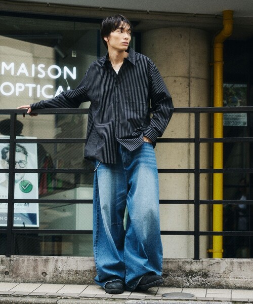 FREAK'S STORE(フリークスストア)の「限定展開 REGULAR COLLAR BOX CUT STRIPE SHIRT(シャツ/ブラウス・メンズ・サックスブルー/ブラウン/ホワイト/ブラック・LARGE/MEDIUM/SMALL)」の20枚目の写真
