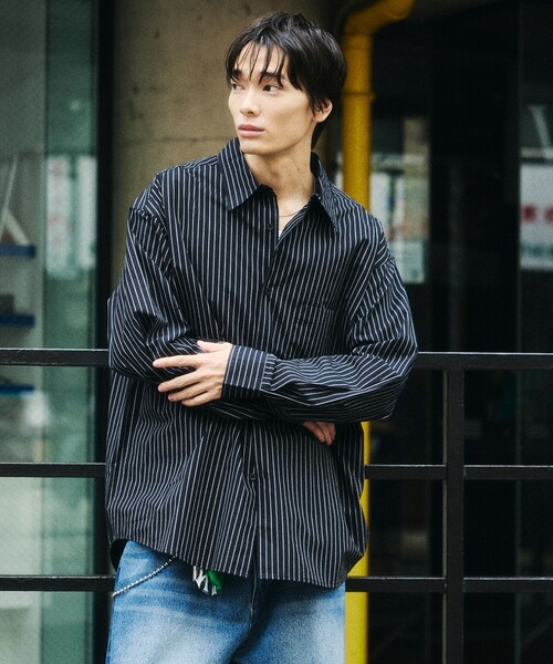 FREAK'S STORE(フリークスストア)の「限定展開 REGULAR COLLAR BOX CUT STRIPE SHIRT(シャツ/ブラウス・メンズ・サックスブルー/ブラウン/ホワイト/ブラック・LARGE/MEDIUM/SMALL)」の22枚目の写真