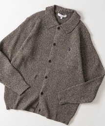 【18】〔U.S.POLO ASSN/ユーエスポロアッスン〕メランジニット ポロカーディガン ユニセックス/メンズ/レディース